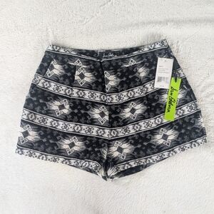 Sam Edelman Black and White Geometric Shorts
